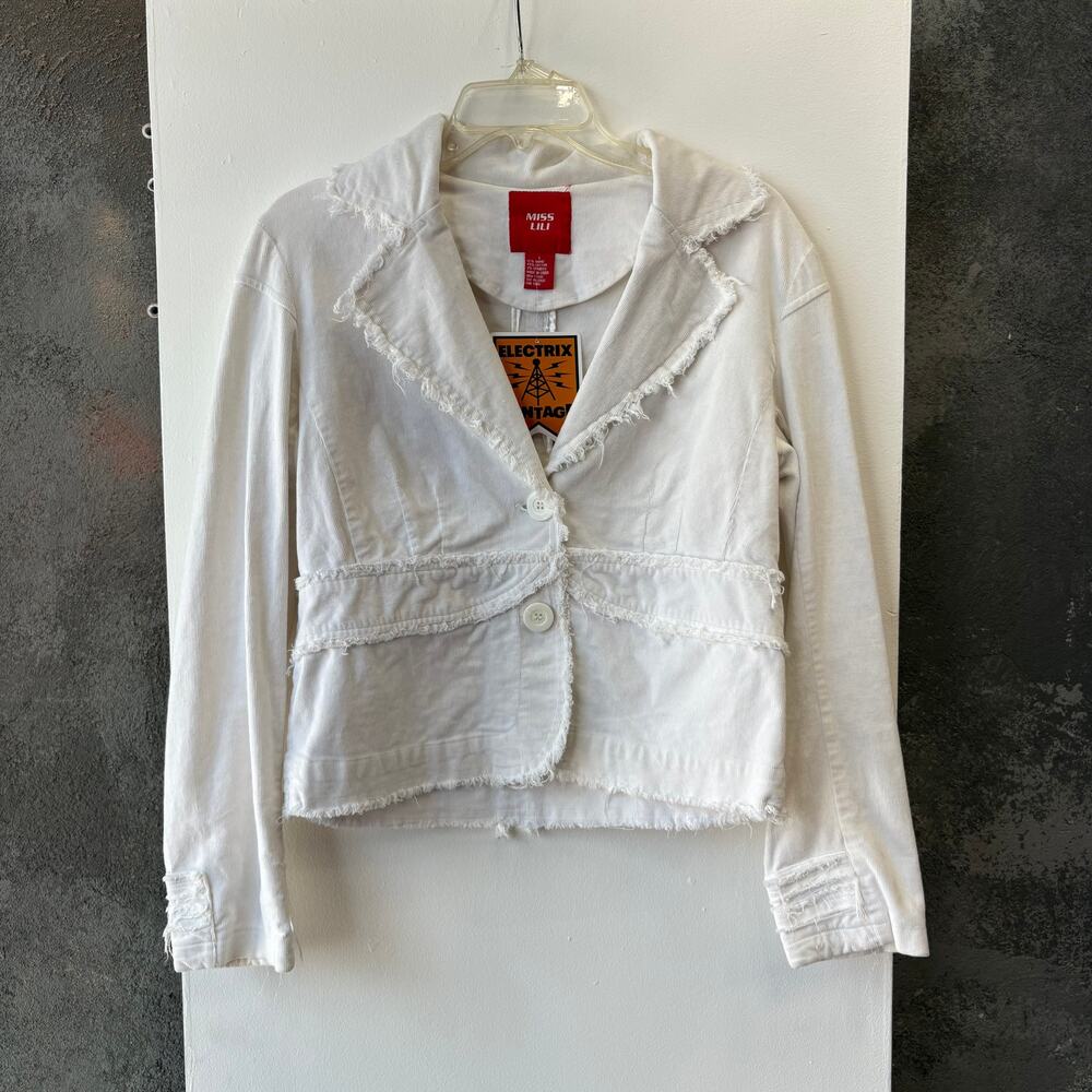 Miss Lili Vintage Corduroy White Jacket